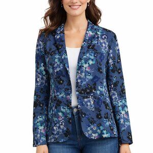Evan-Picone Contemporary 100% Silk Floral Jacket, Size 6